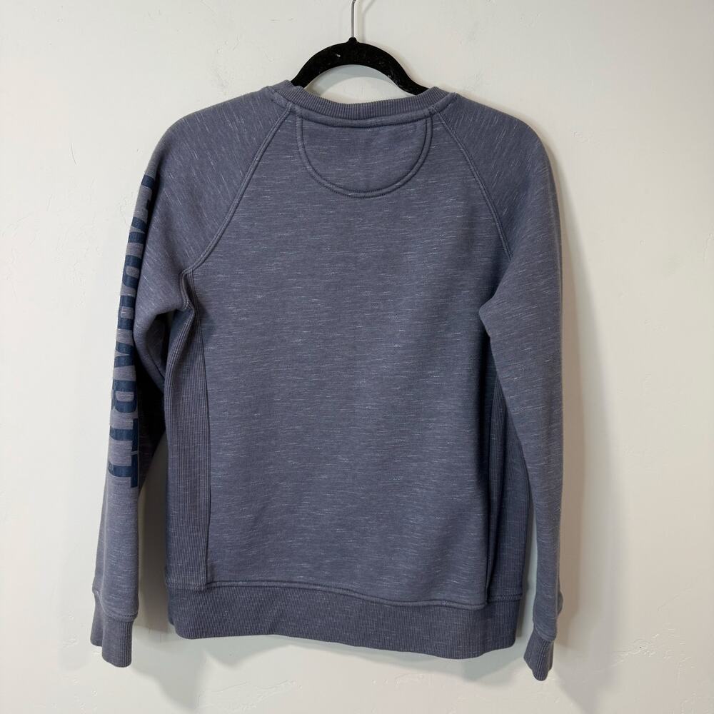 Carhartt Womens  Relaxed Fit Midweight Crewneck Block Logo Sweatshirt Blue Small - Picture 5 of 8